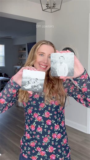 DIY photo coasters #diycoaster #craftidea #springcrafts #mothersday #mothersdaygift