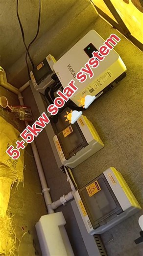 5+5kw solar system ⛅⛅⚡ #ongridsystem #solar #ongridinverter #viralvideo
