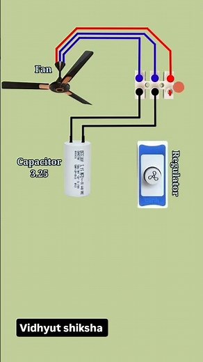 Fan Speed Controller + LED Bulb Wiring Diagram electrician learners) #electrician #electrical