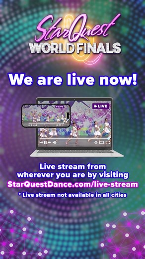 Join our Password Protected World Finals Live Stream NOW to see our dancers in action! Go to StarQuestDance.com/live-stream to check it out. Please note, Livestream is not available in all cities at all times. | StarQuest Dance Competition | Facebook