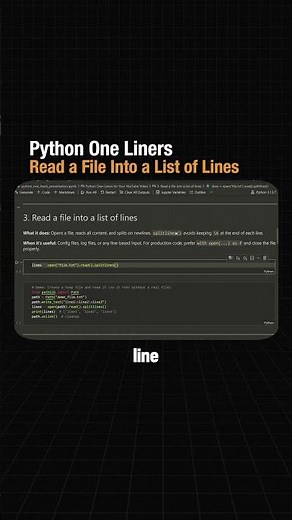 Did you know Python has a built in method to read any file into a clean list? 🔥