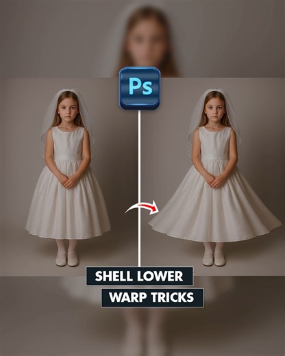 easy way to create shell lower warp using in adobe photoshop! #graphicinfluence #photoshop #photoshoptutorial | Graphic Influence