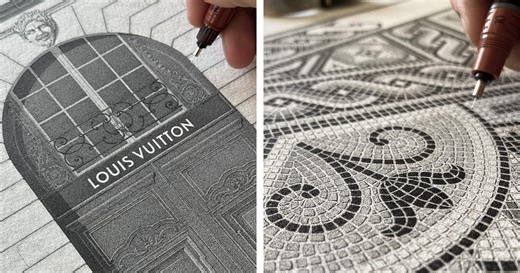 Artist’s Remarkable Patience Brings Stunning Stippling Art to Life With Millions of Dots