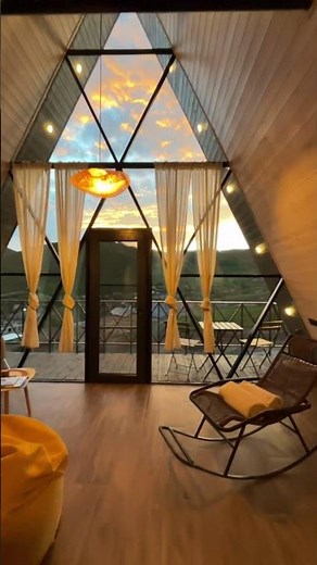 Evening A-Frame Tour at Space Trip ✨ Inside a Cozy A-Frame Cabin in Armenia