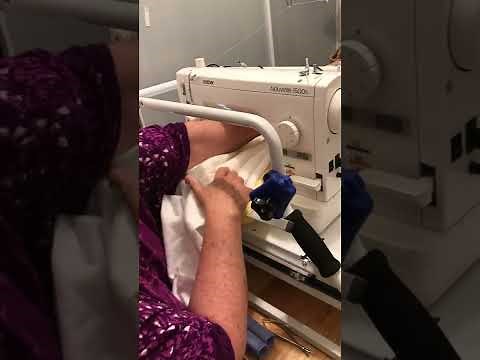 Quilting on a quilt with fusible grid interfacing