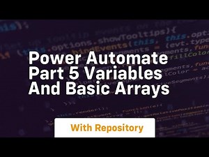 power automate part 5 variables and basic arrays