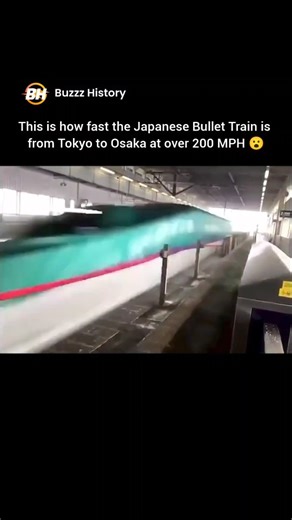 Buzzz History on Instagram: "The fastest Shinkansen bullet train service, the Nozomi, typically covers the route from Tokyo to Shin-Osaka in about 2 hours and 30 minutes. While the operating speed on the Tokaido Shinkansen line is up to 285 km/h (177 mph), the top speed for the newest Shinkansen models (like the N700 series used on this route) can reach 300 km/h (186 mph) on other sections of the network, and the maximum design speed is close to 200 mph or 320 km/h. • Follow (us) @buzzzhistory f