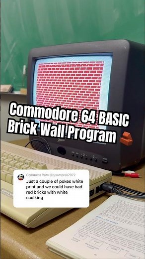 Commodore 64 10 PRINT brick wall BASIC program #retrocomputing #80s #programming