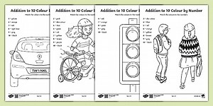 Road Safety Addition to 10 Colour by Number