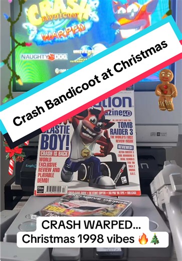 Caption: Crash Bandicoot: Warped demo from UK PlayStation Magazine Issue 40 🎮 Description: If you remember loading up this Christmas demo in 1998… you’re a real one. Crash, the music, the snow outside - peak childhood gaming. Here’s the Warped demo from Issue 40 in all its glory. Hashtags: #CrashBandicoot #PS1Demo #PlayStationMagazine #RetroGaming #NostalgiaVibes