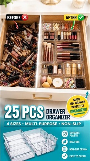 Messy Drawer? This 25-Piece Organizer Fixes It Fast!