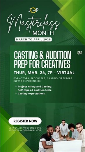 Master Class Month - Casting & Audition Prep For Creatives