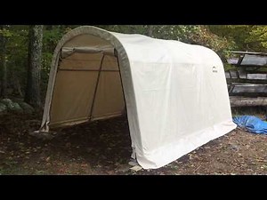 Wind proofing a Shelter Logic Auto Shelter