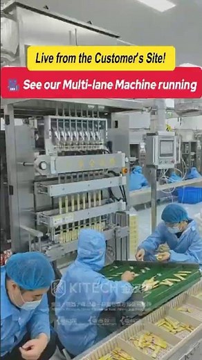 Eight-lane energy drink stick packing machine #packagingmachine