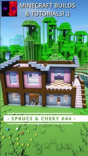 Build a Spruce & Cherry Wood House in Minecraft! ;)