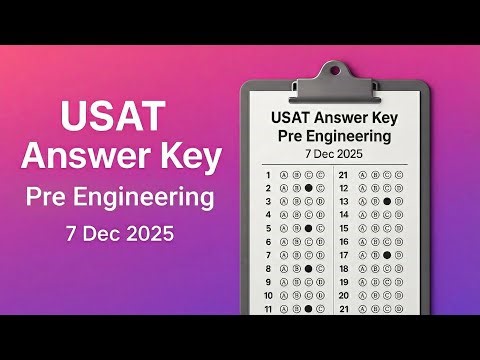 Answer key of USAT Per Engennering Held on 07 Dec 2025
