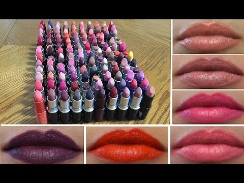 MAC Lipstick Collection | 127 LIP SWATCHES TRY ON!