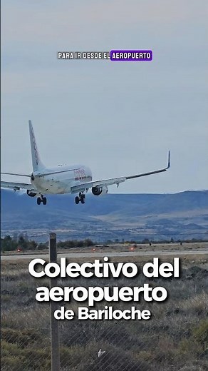 Bus from the airport to downtown Bariloche