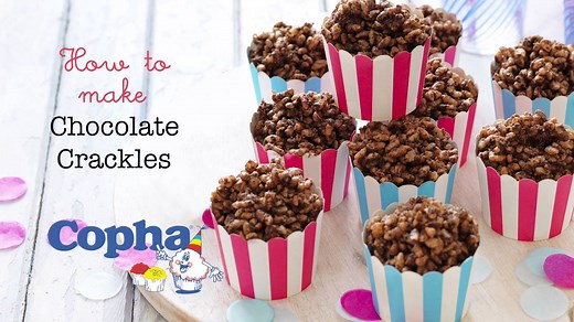 Chocolate crackles are a favourite for kids parties. So quick and easy to make as no cooking or baking is required - just melt and mix the ingredients! | Copha