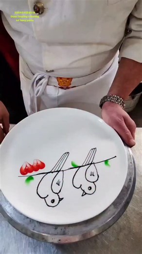 Duan Tingtings sharing of fancy pasta on Instagram: "Masterful Original Tutorial Video on Jam Painting on Plates#Magnetic All-in-One Project#Painting..."