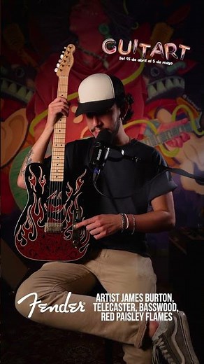 Guitart - FENDER ARTIST JAMES BURTON, TELECASTER, BASSWOOD, RED PAISLEY FLAMES