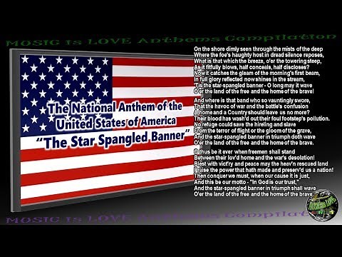 United States National Anthem INSTRUMENTAL with lyrics, Full Version