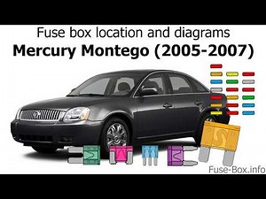Fuse box location and diagrams: Mercury Montego (2005-2007)