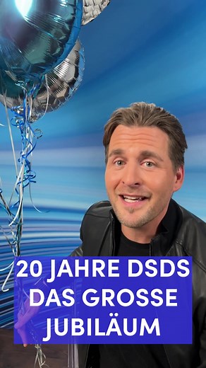 20 Jahre DSDS! 💯 Das feiern wir diesen Samstag nochmal ordentlich mit euch allen und zeigen die Highlights der vergangenen 20 Jahre, die schönsten und skurrilsten Momente und lassen Juroren und Kandidaten in Erinnerungen schwelgen, so wie Alexander Klaws, den wir bei den Dreharbeiten getroffen haben. 🥰 Samstag um 20:15 Uhr 💙 #DSDS #DSDSwird20 #Jubiläumsstaffel #BestOf #Highlights #RTL #AlexanderKlaws