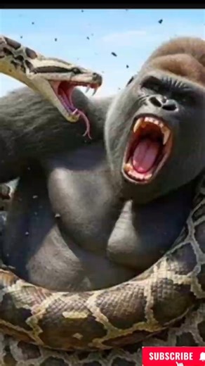 GORILLA VS PYTHON:EPIC JUNGLE BATTLE FOR SURVIVAL