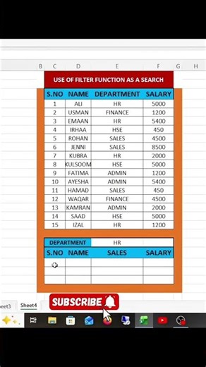 Filter function of Microsoft Excel #shorts #exceltutorial