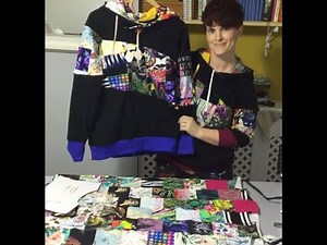 Patchwork Jumper Hoody Tutorial, Scrap Busting Sewing. UK Stretch Fabrics & Lindsey's Little Legs
