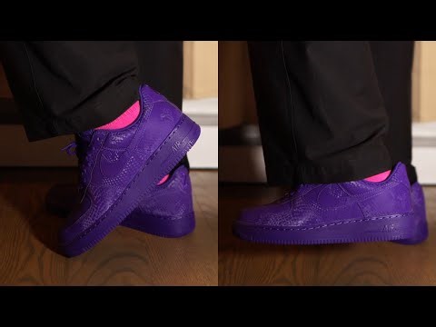 Kobe Bryant x Nike Air Force 1 Court Purple On Feet