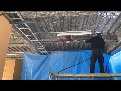 スーパー工業（株） - [高圧洗浄機]【解体業】内装解体現場のロックウールの除去(3)