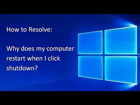 Windows 10 computer restarting instead of shutting down. Resolved. How To.