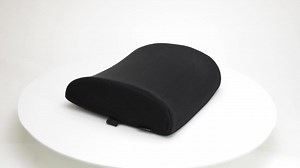 Mind Reader Black Ergonomic Lower Back Cushion Chair Pad BACKFOAM-BLK