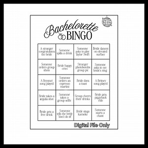 Bachelorette Bingo Downloadable, Bachelorette Games Digital Download, Printable Bridal Games, Modern Bride Games, Bachelorette Weekend Game - Etsy Canada