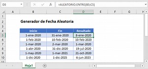 Generador de Fechas Aleatorias en Excel y Google Sheets