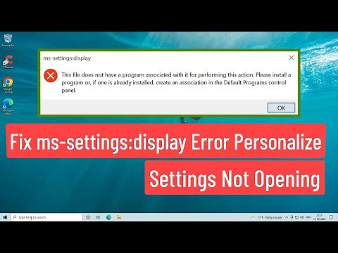 Fix Windows 10 ms-settings:display Personalize Settings Not Opening Without Create New User Account