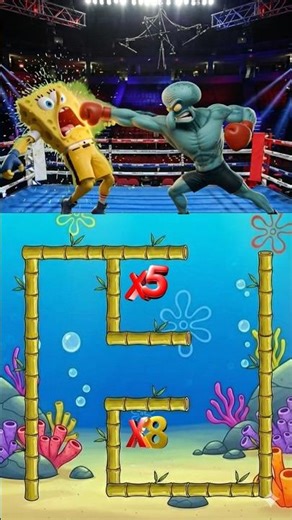 SpongeBob vs. Squidward: CHAMPIONSHIP FIGHT! 🥊 #spongebob #squidgame #funny #games #patrickstar
