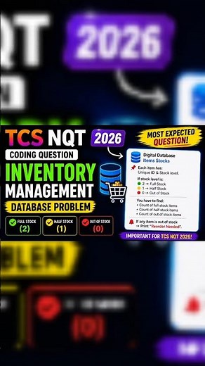 TCS NQT 2026 | Inventory Management Coding Question Explained 🚀