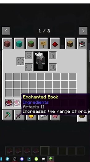 WHAT DOES THE ARTEMIS ENCHANTMENT DO IN MINECRAFT WITH NETHER EXPANSION?