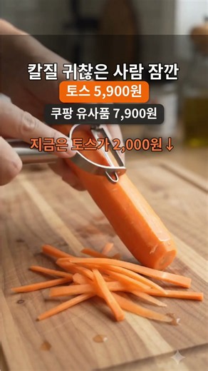 만능채칼 가격 차이 실화? 토스 5,900원 vs 쿠팡 유사품 7,900원🥕