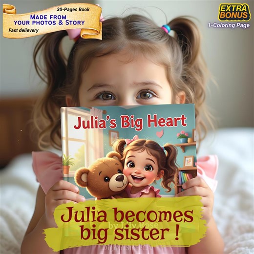 Personalized Book for a New Sibling - Big Sister to Be, Personalized Gift, Custom Book, Baby Shower Gift, New Brother, Sister, Baby Gift - Etsy