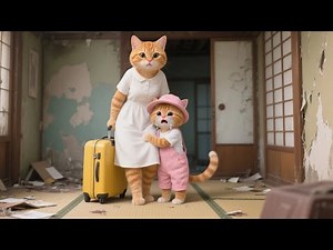 Ginger Kitten Helps Mama Cat Clean Up Her Old and Messy House 🙀🧹🏠| Cute Cat Videos