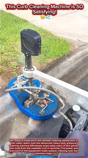 This Curb Cleaning Machine is SO Satisfying! 😲💦