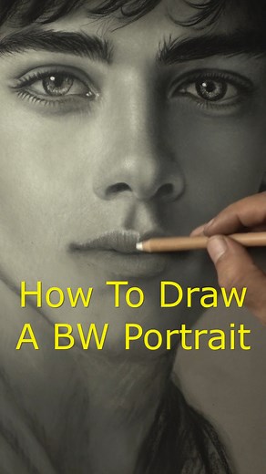 How To Draw A Black & White Portrait by Veri Apriyatno Medium: Soft Pastels & Charcoal on Pastelmat Paper Music: Intrusive Thoughts (Instrumental) by Ella Joy Meir | DRAWING PENCIL