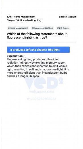 12th Home Management Fluorescent Lighting Facts