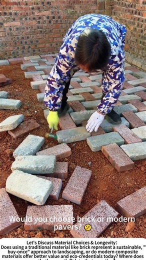 Laying the Groundwork: Creating a Red Brick Garden Path 🌿