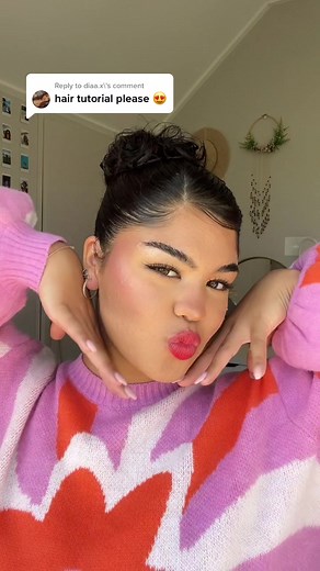 Side Swept Bun Hair Tutorial | Curly Hair