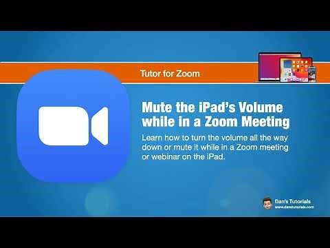 Learn how to Mute the Volume in a Zoom Meeting on the iPad.